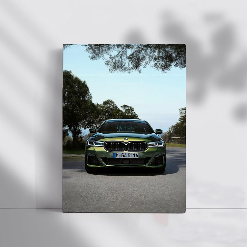 Green BMW M550i - Luxury Performance in Motion