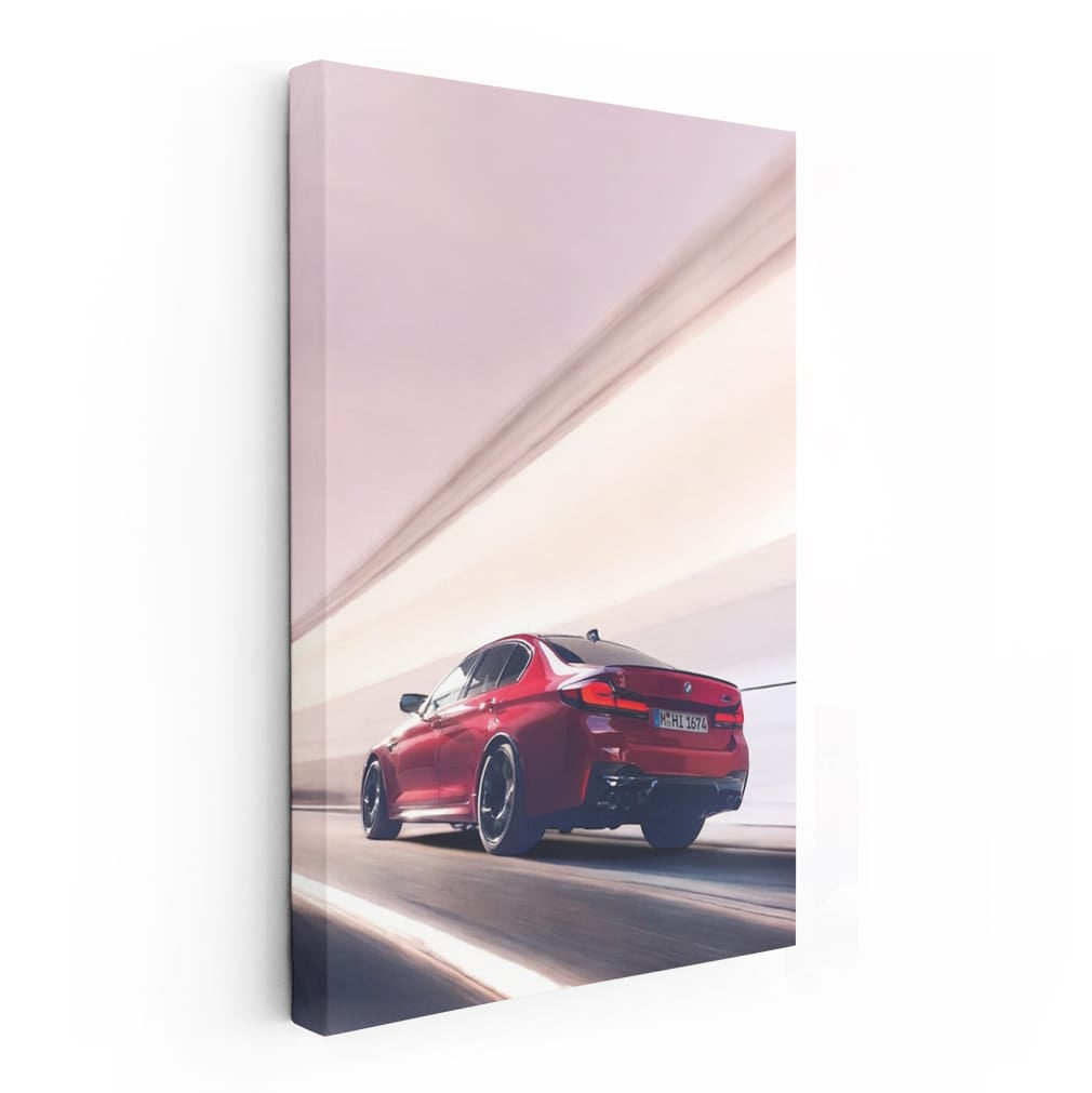 BMW F90 M5 Red in Motion - Power Meets Elegance