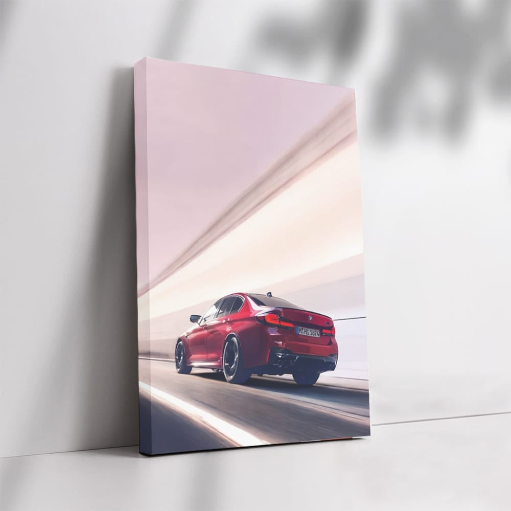 BMW F90 M5 Red in Motion - Power Meets Elegance