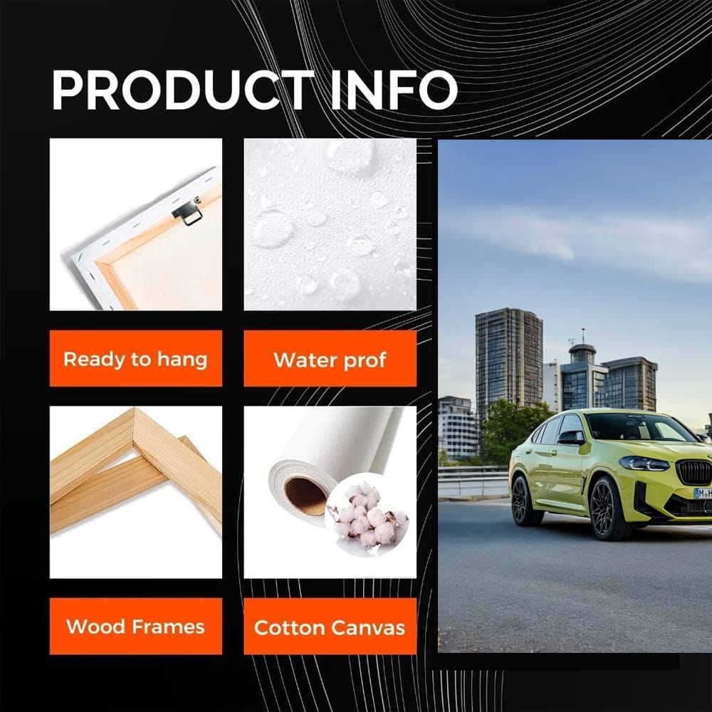 Yellow BMW X4 M 3 - Bold Performance on Road