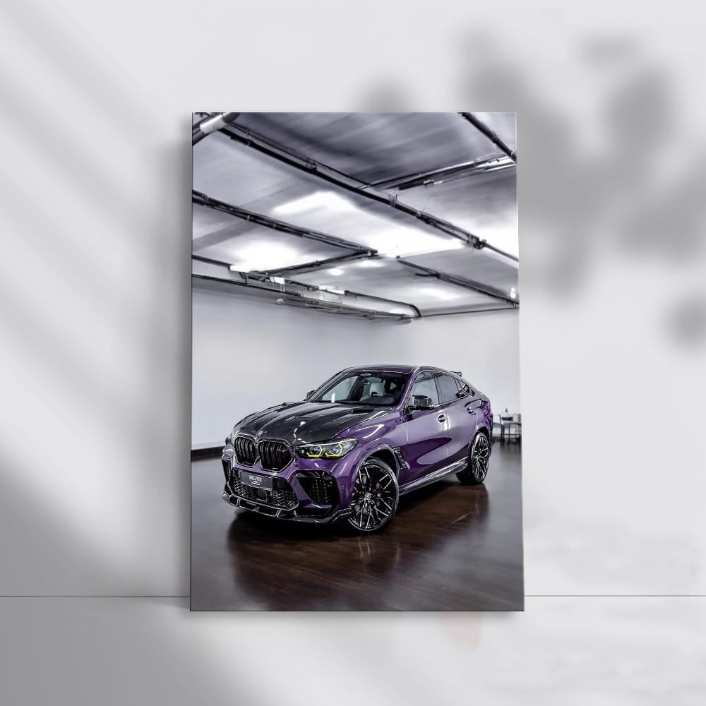 Purple BMW X6 M at Dealership - Luxury and Power Awaits