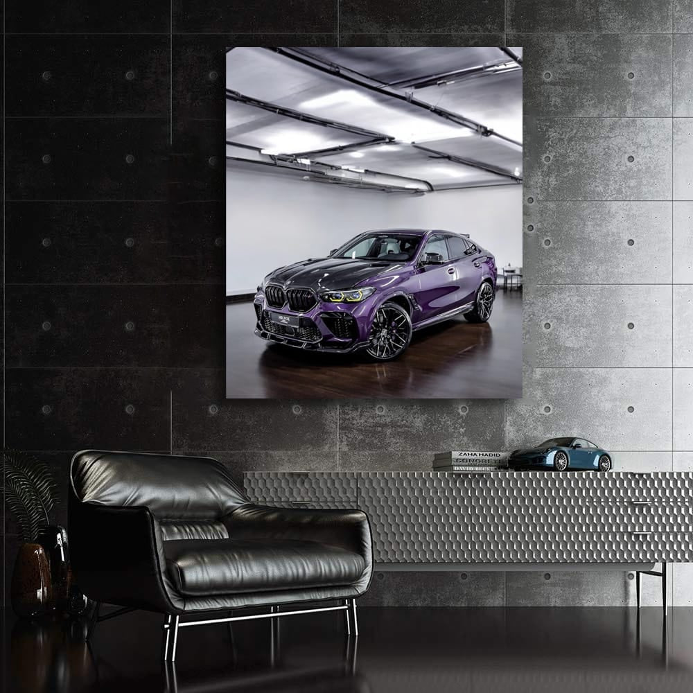 Purple BMW X6 M at Dealership - Luxury and Power Awaits