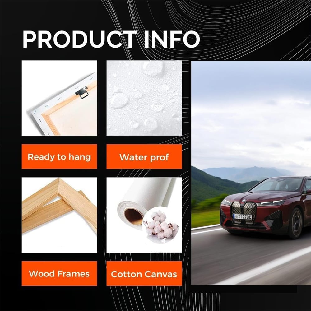 Dynamic Red BMW iX - Futuristic Elegance in Motion