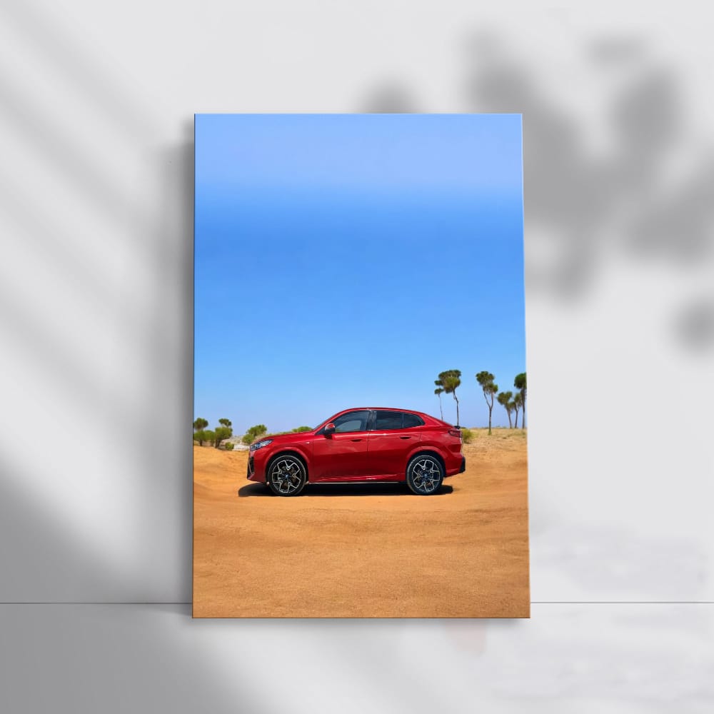 Red BMW X4: Elegance Meets Adventure in Desert Landscape