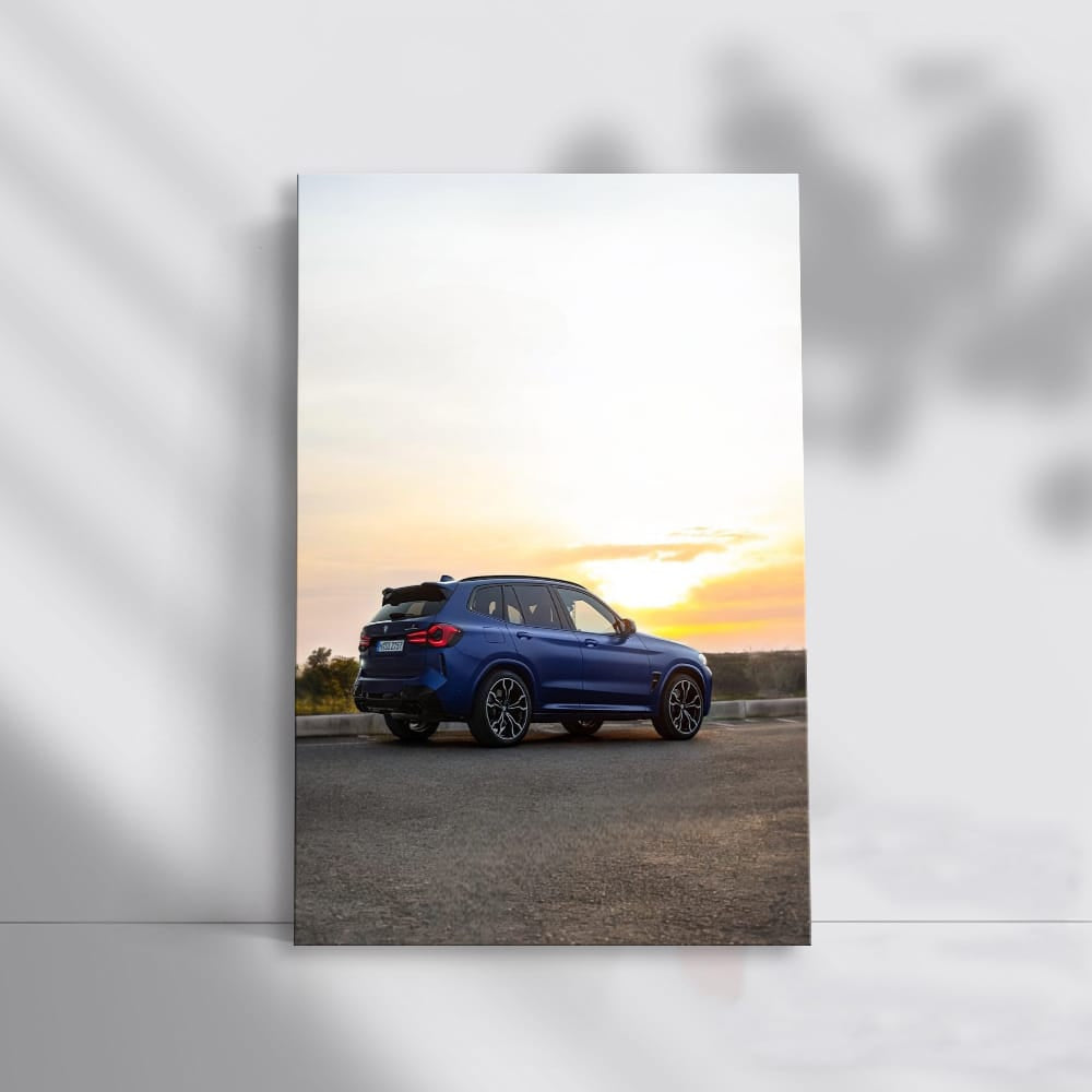 Blue BMW X3 M Sunset - Power and Elegance Captured