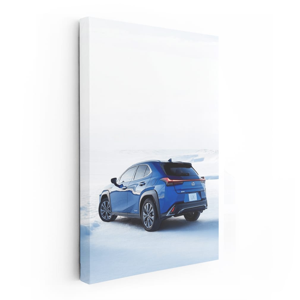 Blue Lexus UX in Winter - Stylish and Bold Adventure