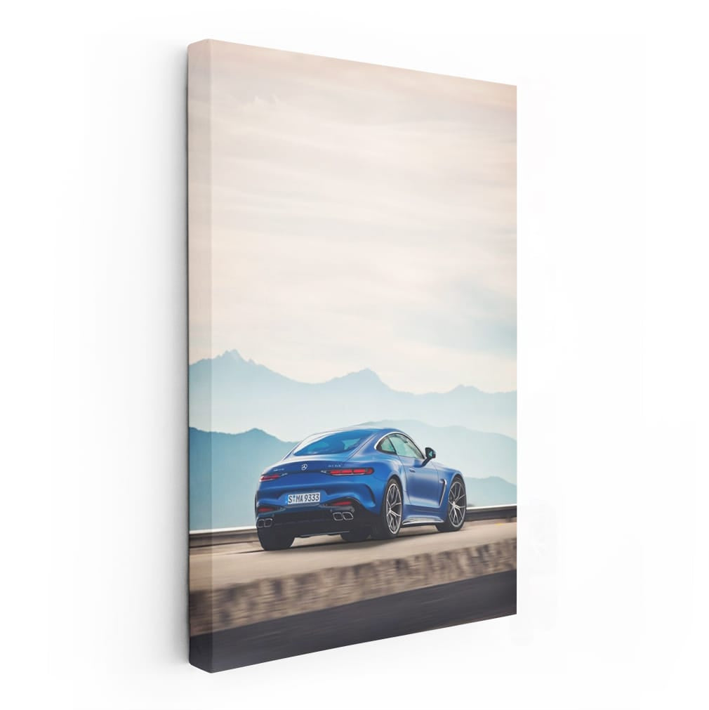 Blue Mercedes GT 63 in Mountains - Power and Elegance