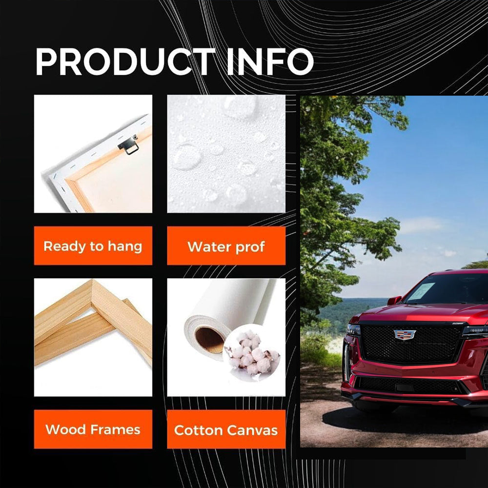 Red Cadillac Escalade V-Series in Nature - Bold & Luxurious