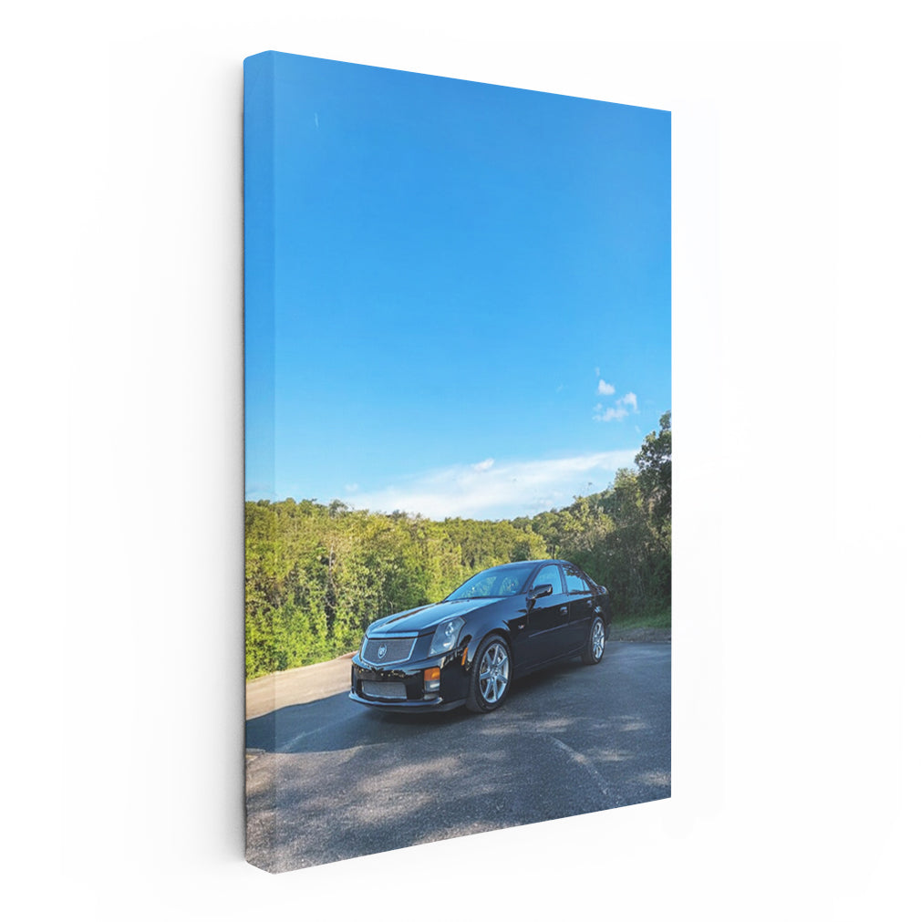 Black Cadillac in Nature - Elegance and Power