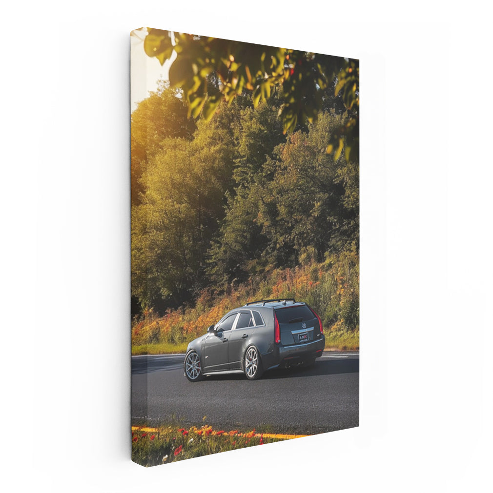 Cadillac Navigates Forest - Adventure Awaits in Style