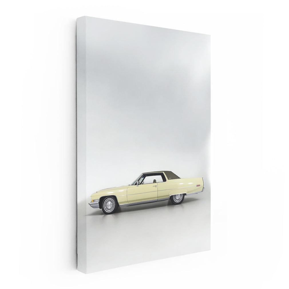 Vintage Yellow Cadillac - Classic Elegance on Wheels