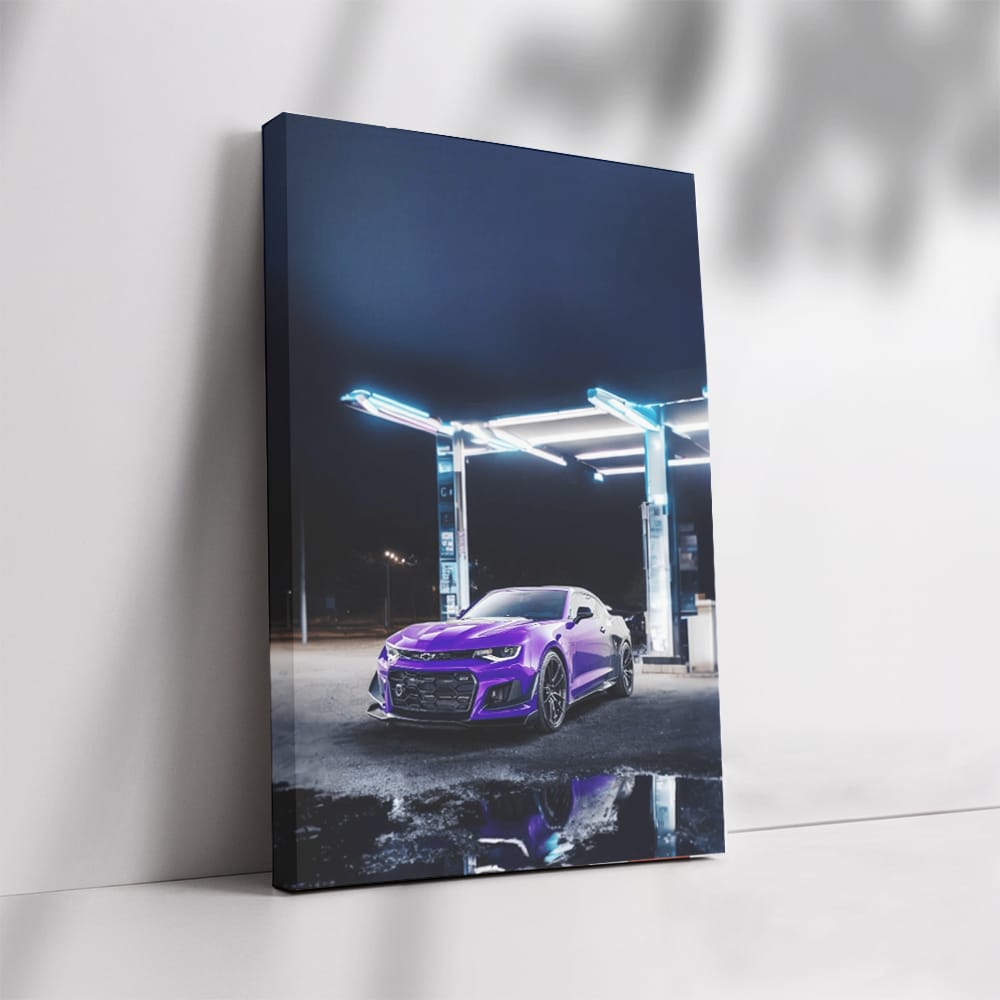 Sleek Chevrolet Camaro Refueling - Power Meets Elegance