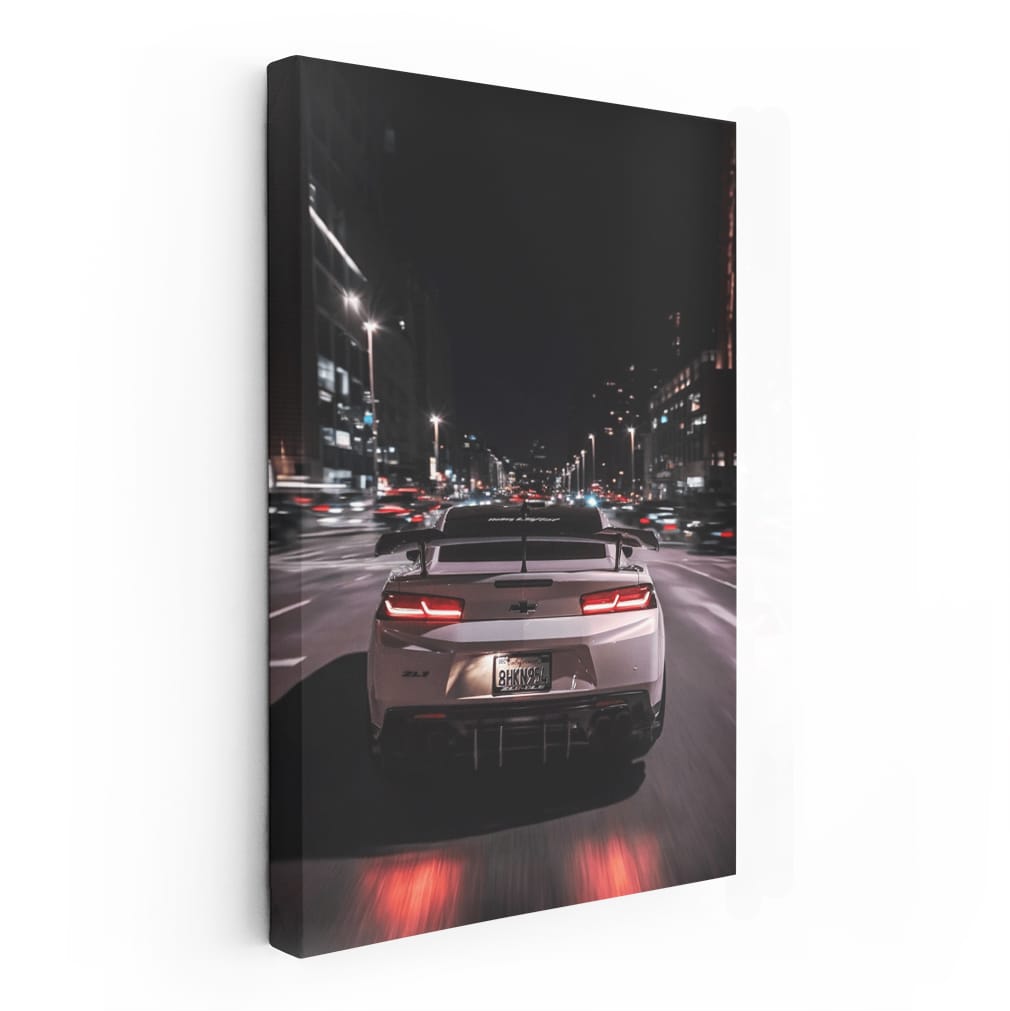 Nighttime Chevrolet Camaro in Urban Jungle - Bold and Dynamic