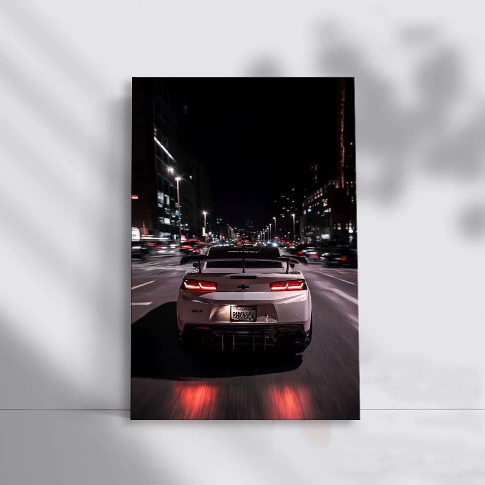 Nighttime Chevrolet Camaro in Urban Jungle - Bold and Dynamic