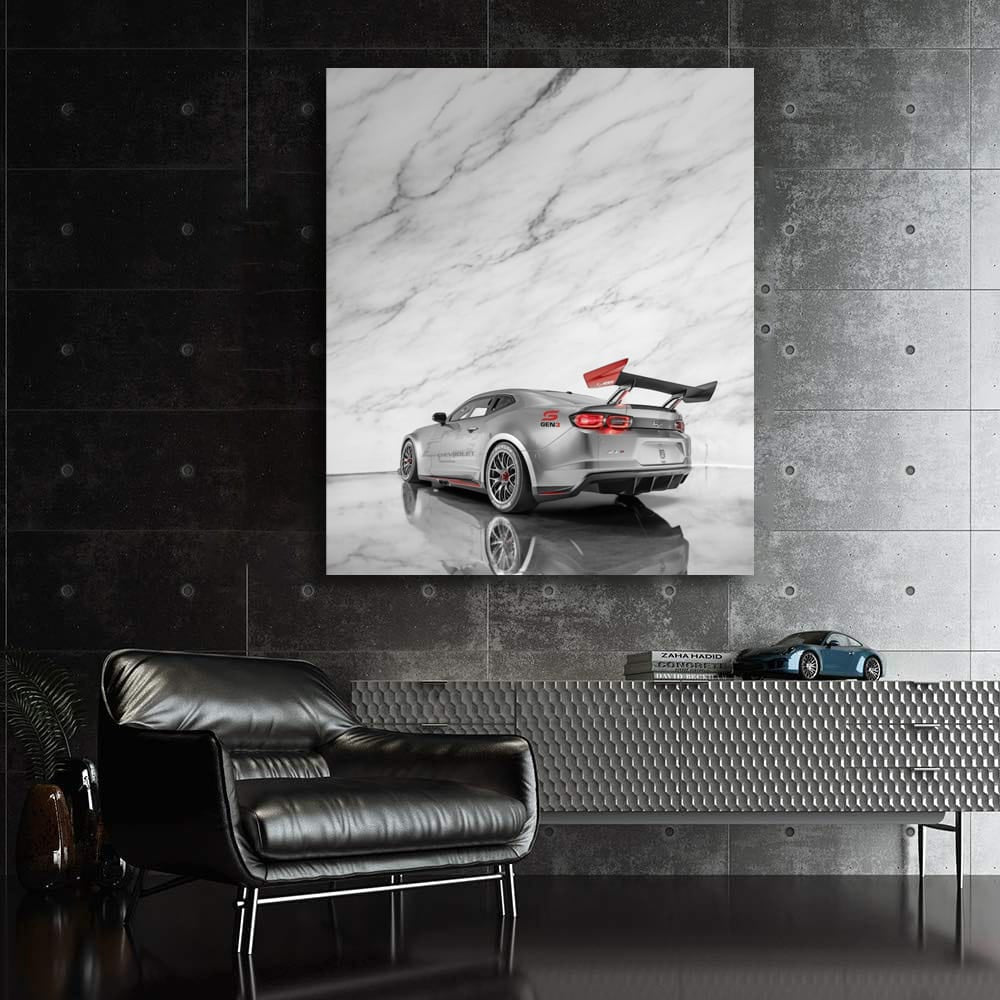 Silver Marble Chevrolet Camaro - Sleek and Powerful Design