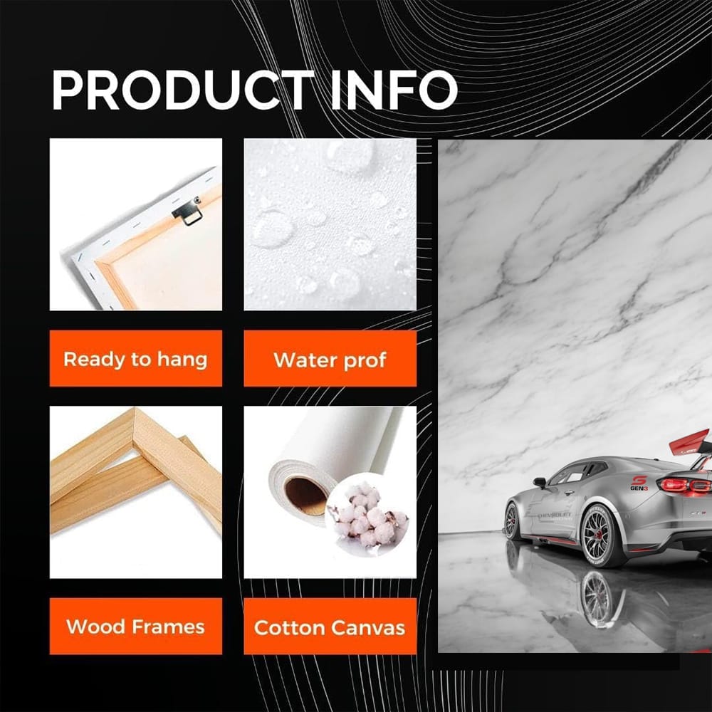 Silver Marble Chevrolet Camaro - Sleek and Powerful Design