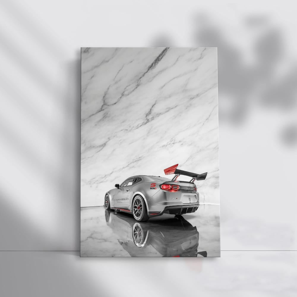 Silver Marble Chevrolet Camaro - Sleek and Powerful Design