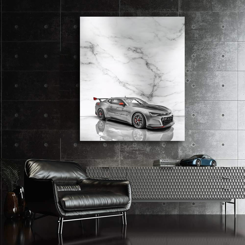 Silver Marble Chevrolet Camaro - Bold and Timeless Design