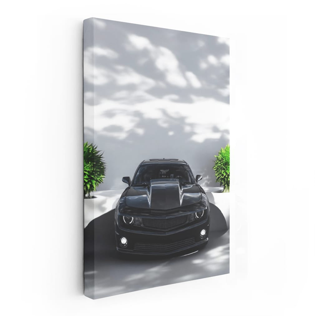 Sleek Black Chevrolet Camaro ZL1 in Parking - Power Unleashed