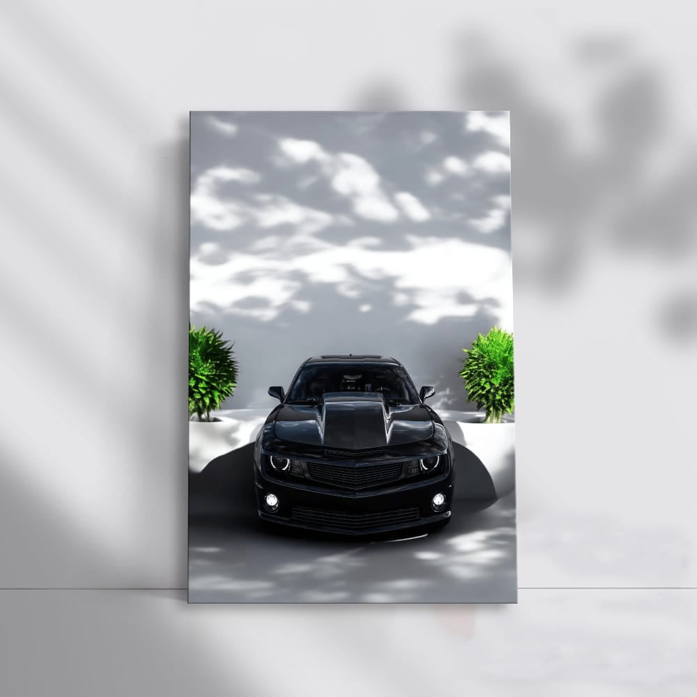 Sleek Black Chevrolet Camaro ZL1 in Parking - Power Unleashed