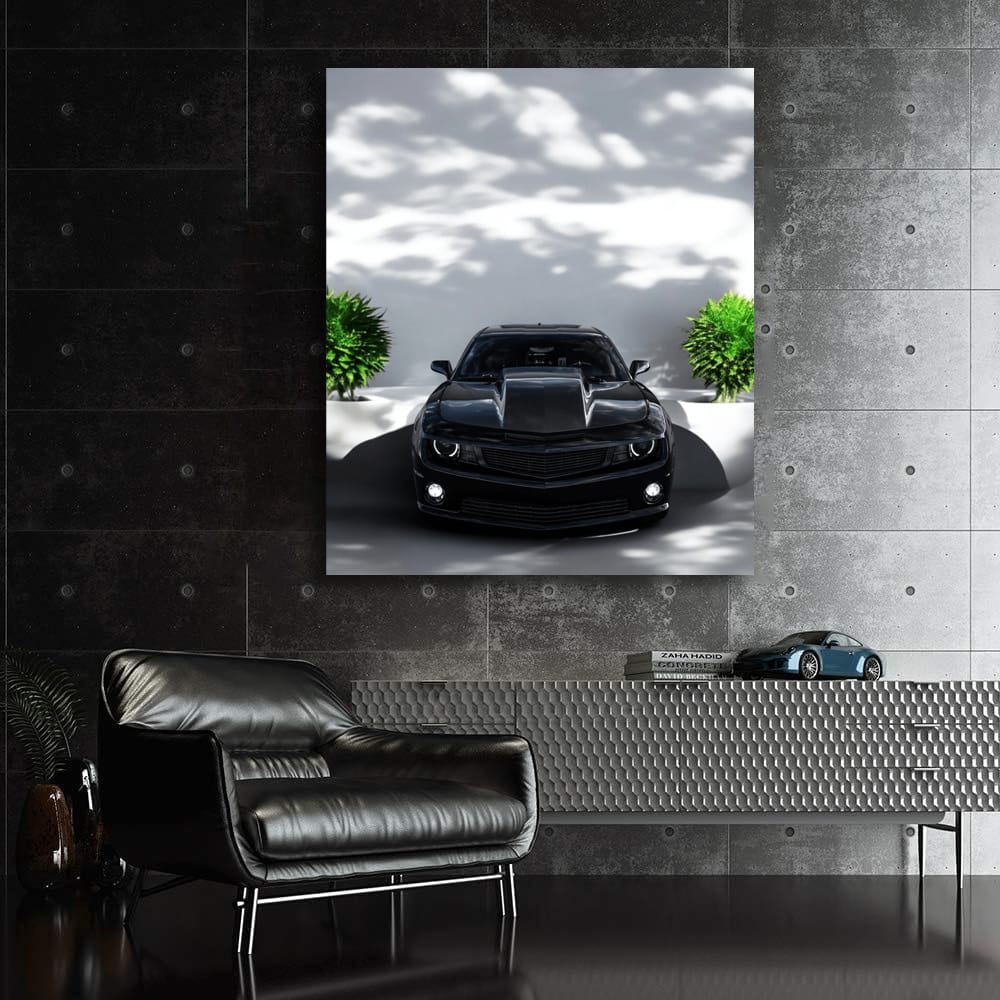 Sleek Black Chevrolet Camaro ZL1 in Parking - Power Unleashed