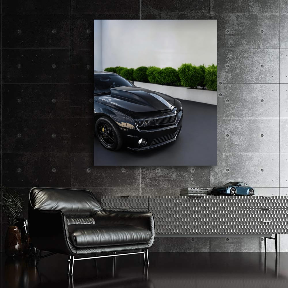 Sleek Black Chevrolet Camaro ZL1 in Parking - Power & Style