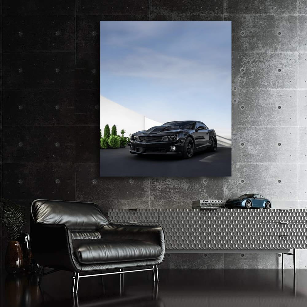 Sleek Black Chevrolet Camaro ZL1 in Parking - Power Unleashed