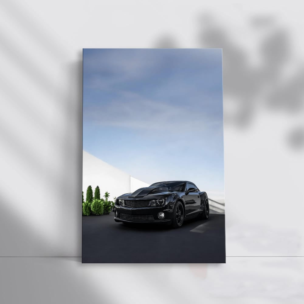 Sleek Black Chevrolet Camaro ZL1 in Parking - Power Unleashed