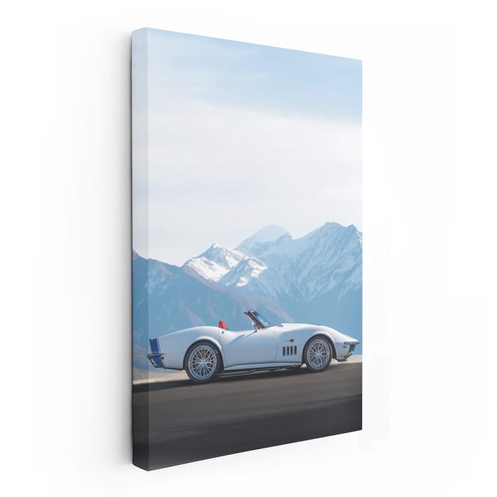 Chevrolet Corvette in Snowy Mountains - Sleek Performance