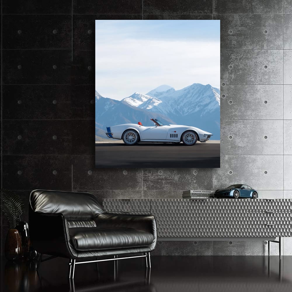 Chevrolet Corvette in Snowy Mountains - Sleek Performance