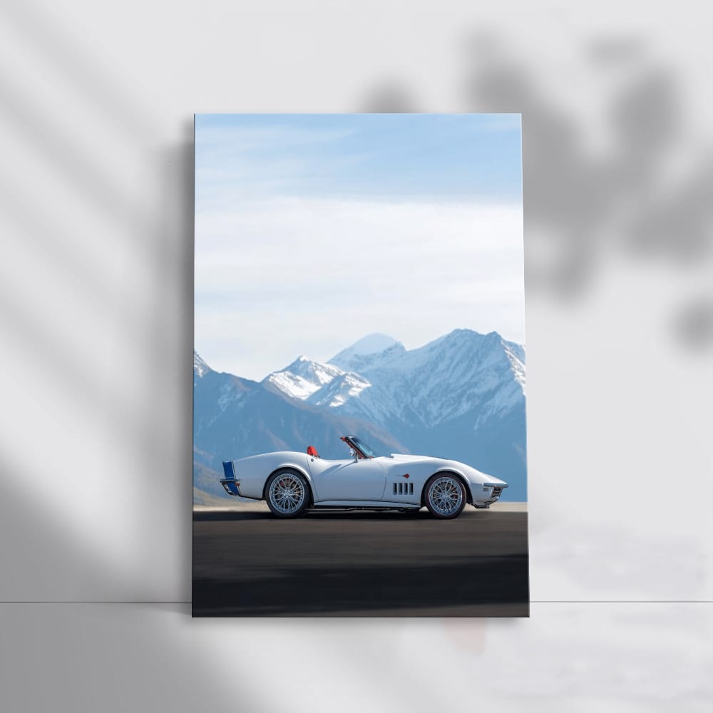 Chevrolet Corvette in Snowy Mountains - Sleek Performance