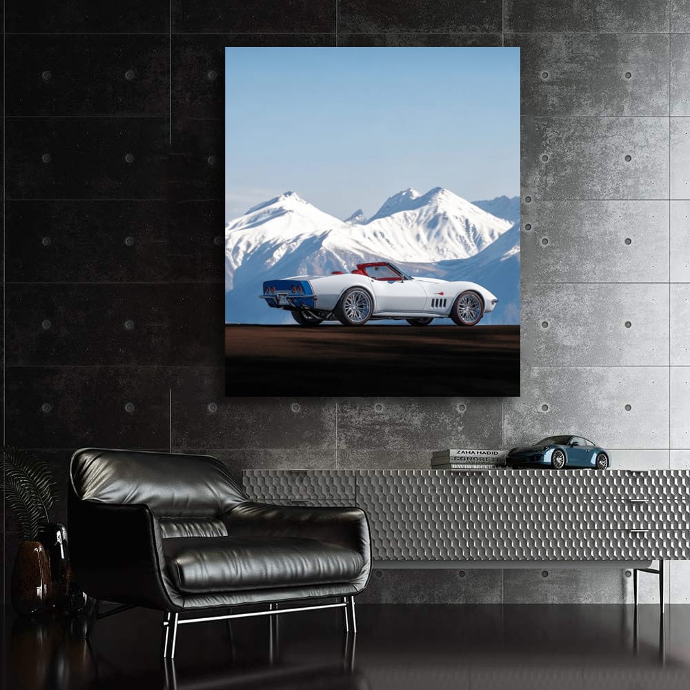 Chevrolet Corvette in Snowy Mountains - Power Meets Elegance