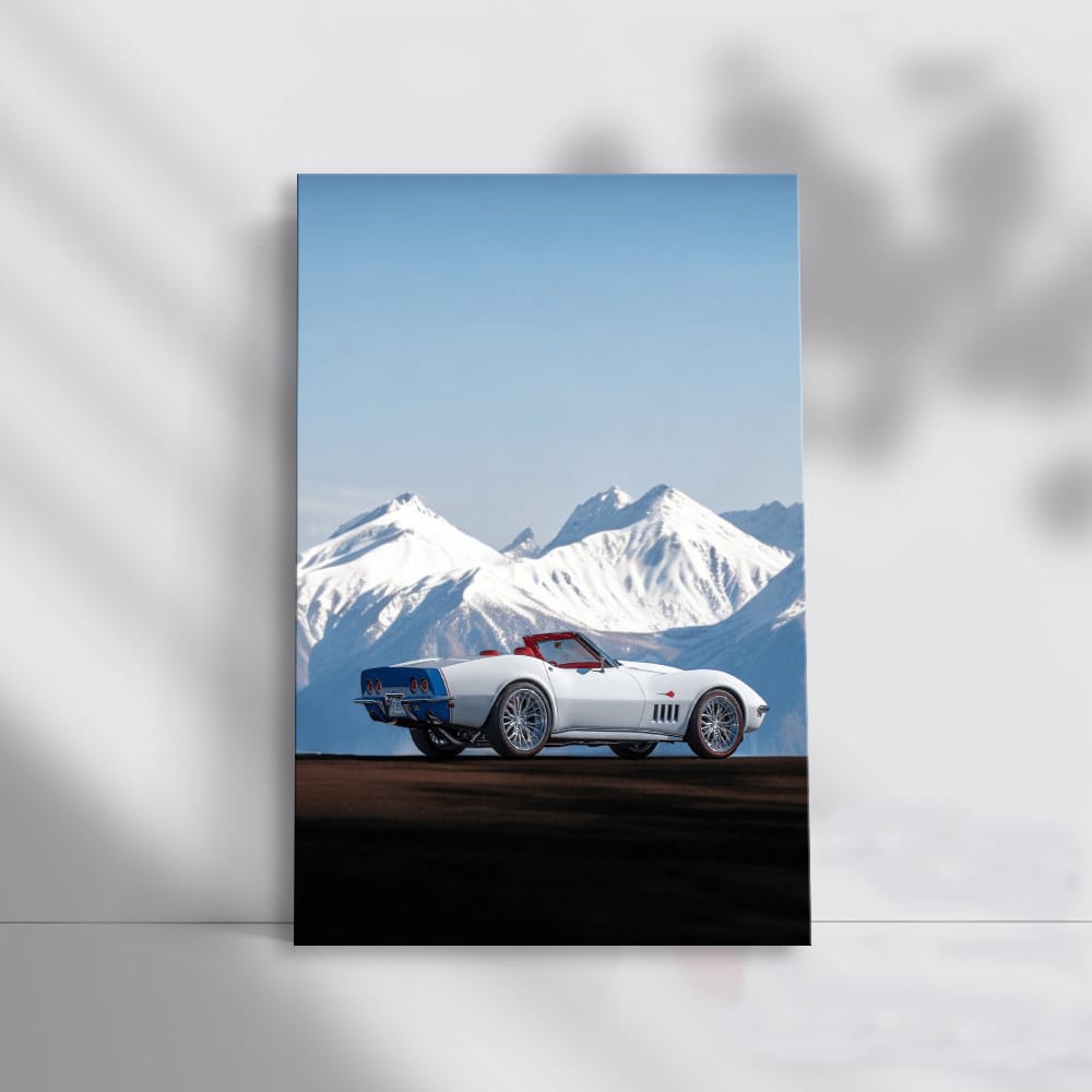 Chevrolet Corvette in Snowy Mountains - Power Meets Elegance