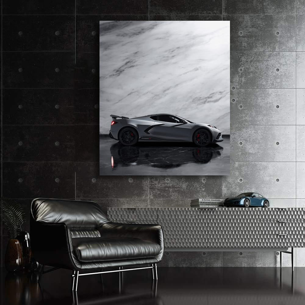 Sleek Black Marble Chevrolet - Bold Style and Elegance