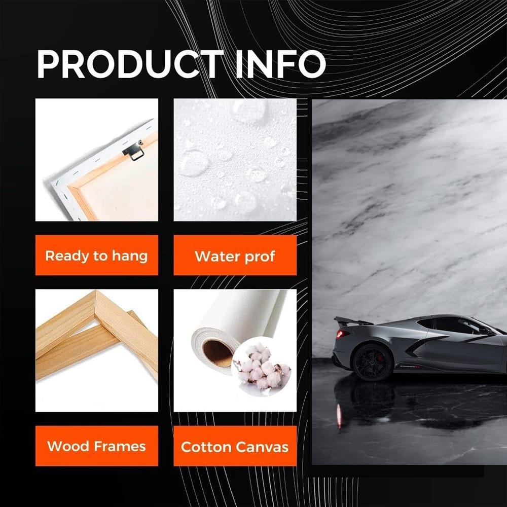 Sleek Black Marble Chevrolet - Bold Style and Elegance