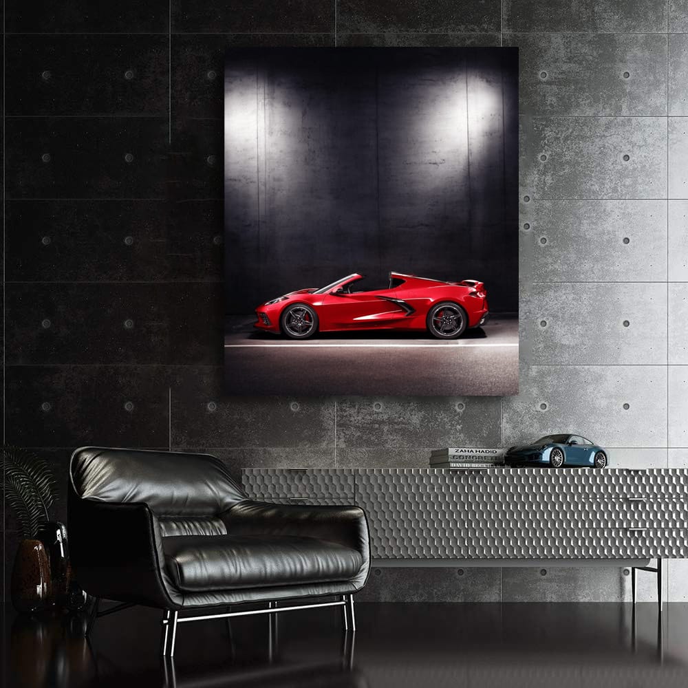 Nighttime Chevy Corvette - Thrilling Speed and Style