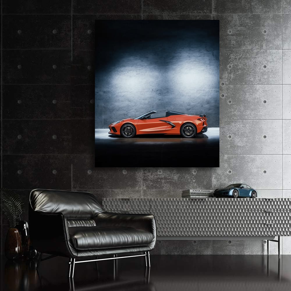 Chevrolet Corvette Under Night Sky - Sleek and Powerful