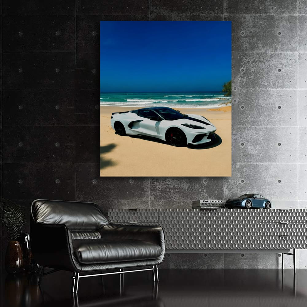 Corvette C8 at Seaside - Iconic American Sports Car