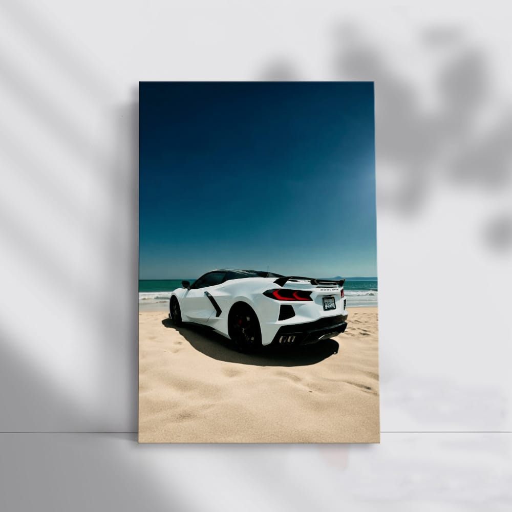 Corvette C8 at Beach - Sleek and Stylish Performance