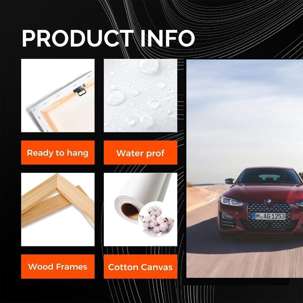 BMW 4 Series in Motion - Dark Red Elegance on Move