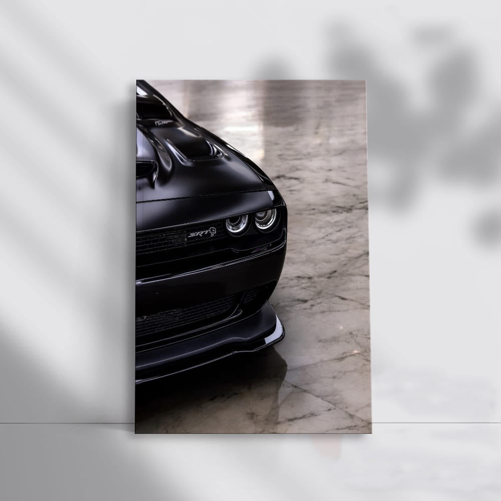 Black Marble Dodge Challenger - Bold Power in Motion