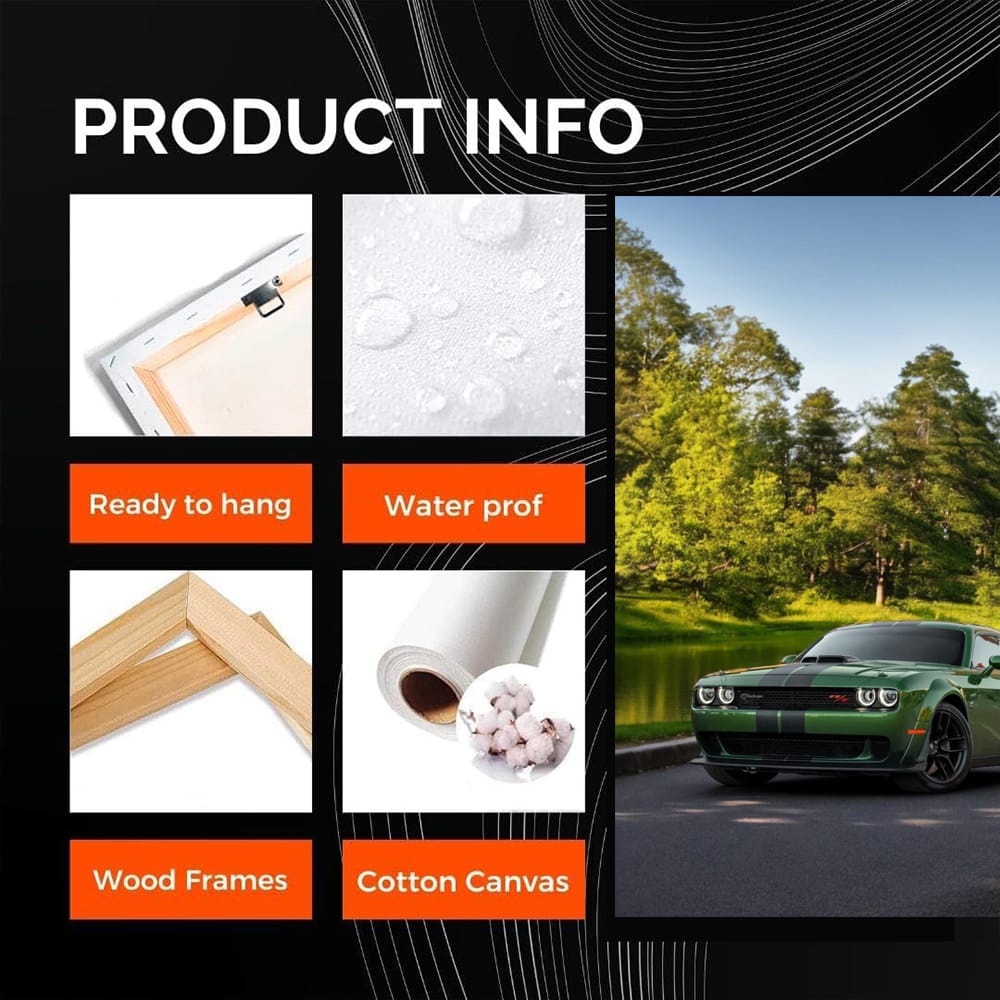 Green Dodge Challenger Parked - Bold American Muscle