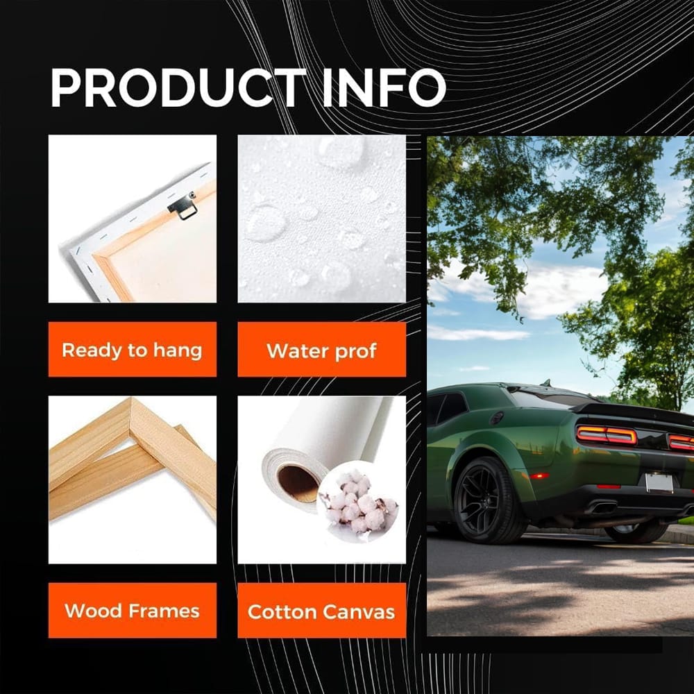 Green Dodge Challenger in Park - Bold American Muscle