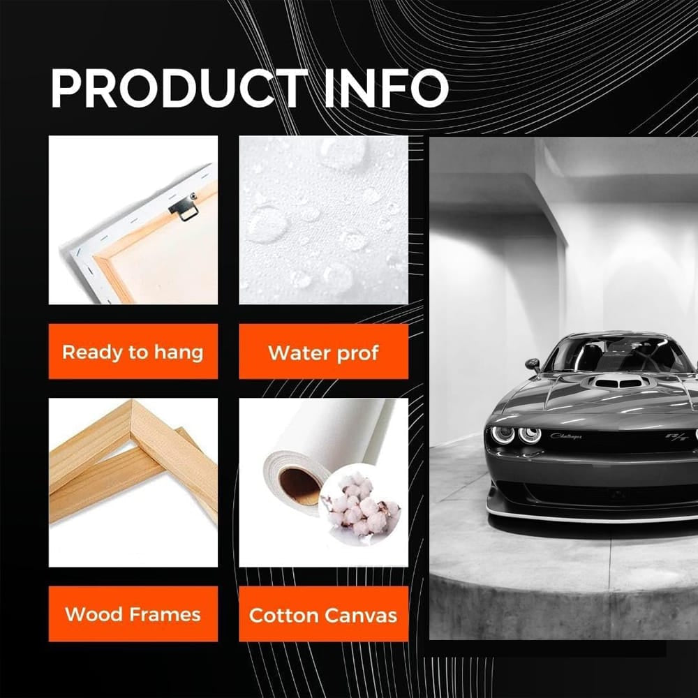 Sleek Gray Dodge Challenger Parked - Bold Muscle Power