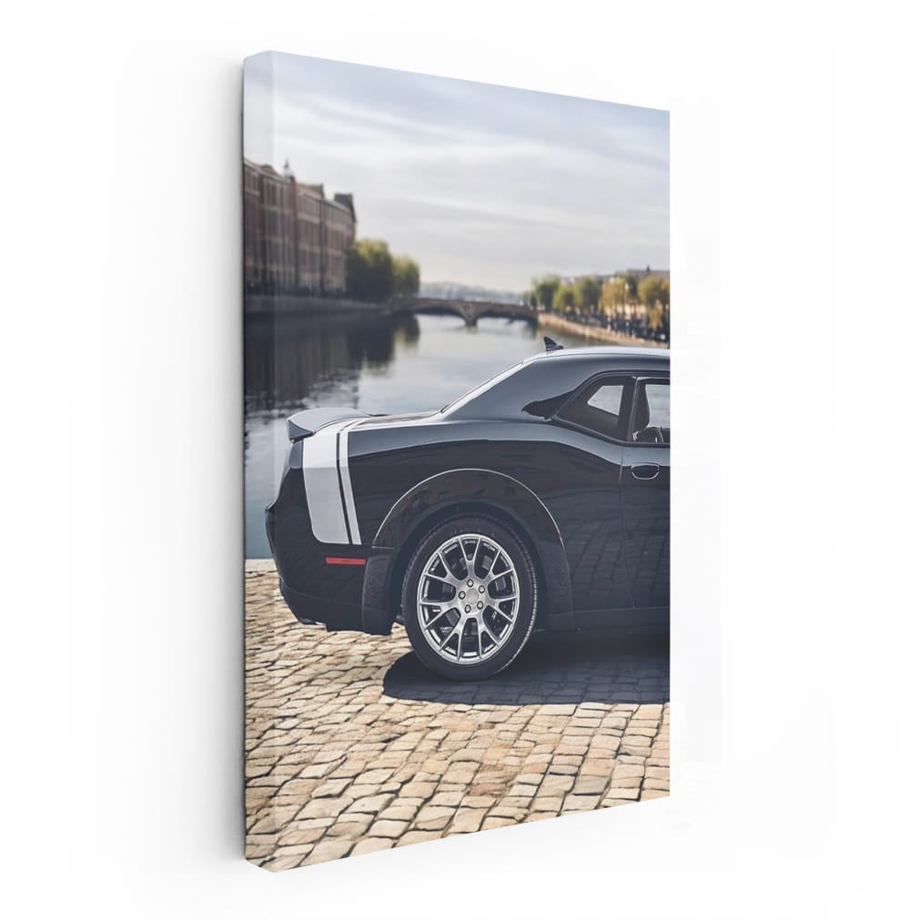 Dodge Challenger in European City - Iconic American Muscle