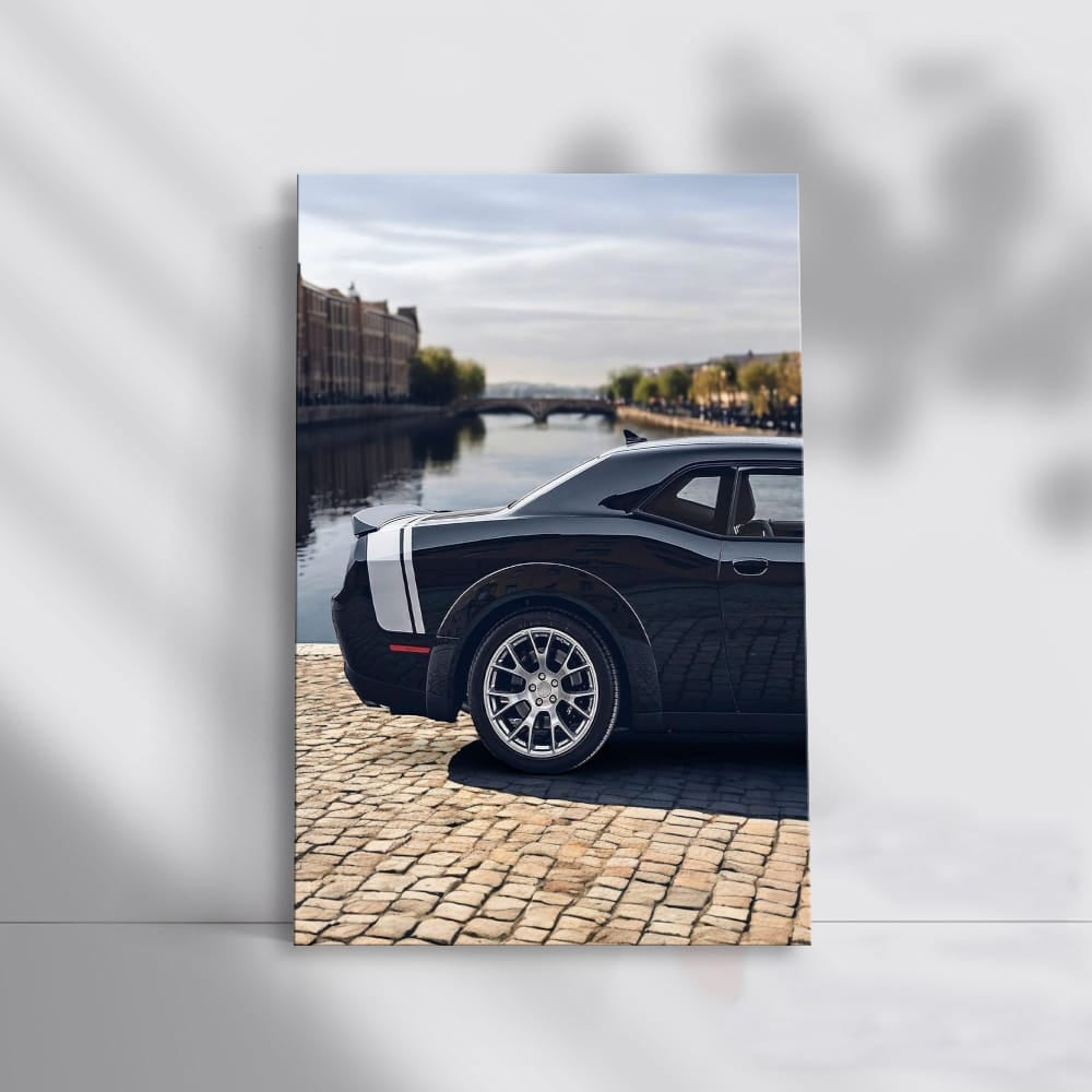 Dodge Challenger in European City - Iconic American Muscle