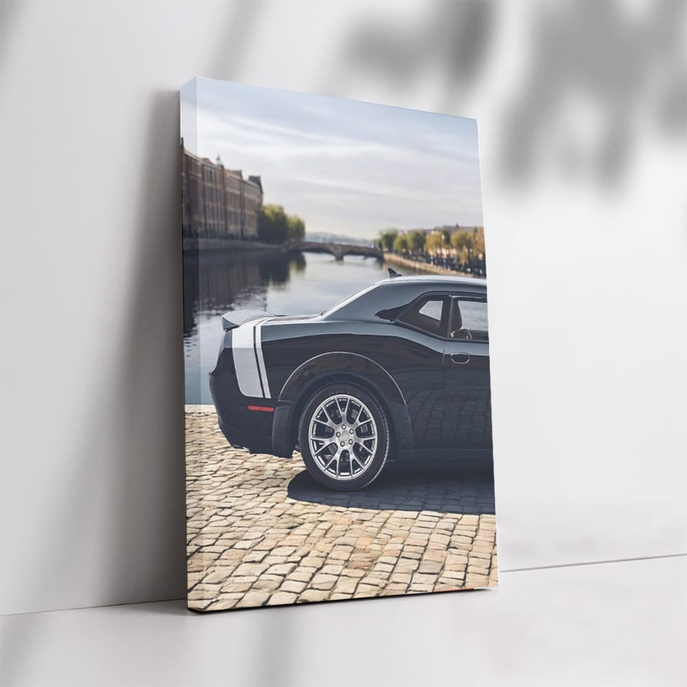 Dodge Challenger in European City - Iconic American Muscle