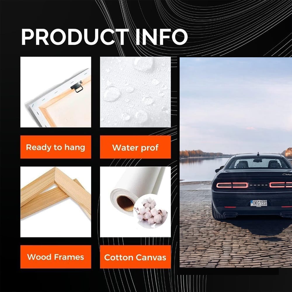 Dodge Challenger in European City Center - Powerful Icon