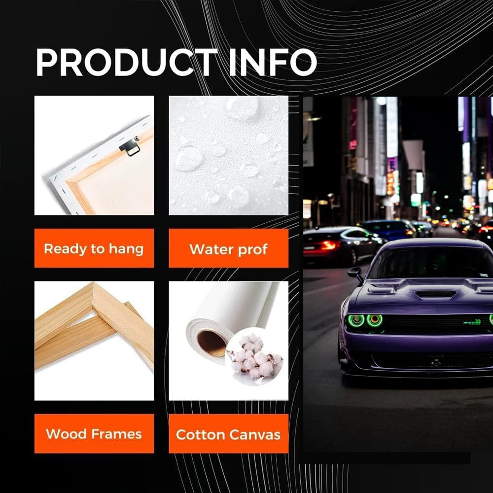 Dodge Challenger Roaring Through Night City - Power Unleashed