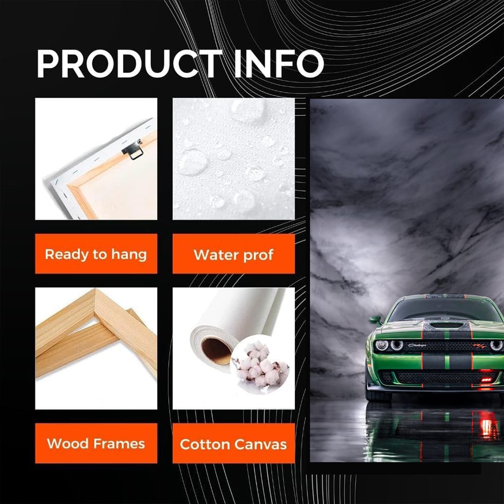 Marble Dodge Challenger - Bold Power and Style